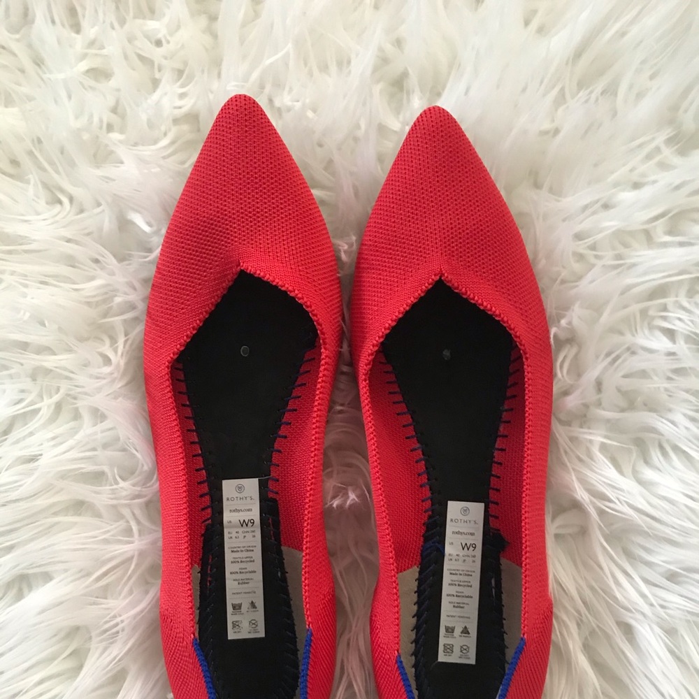 Rothy’s The Pointe in Flame Size 9